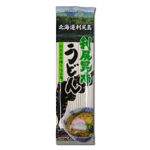 【 利尻昆布練り込み麺 】 利尻昆布うどん （1袋／200g）